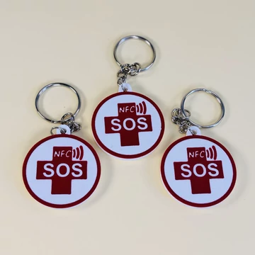 SOS Vészhelyzet NFC Kulcstartó